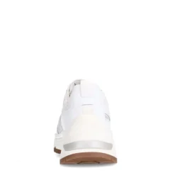 Manfield Witte leren sneakers^DAMES Sneakers