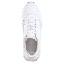 Manfield Witte leren sneakers^DAMES Sneakers