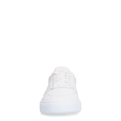 Manfield Witte leren sneakers^Heren Sneakers