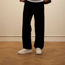 Manfield Witte leren sneakers^Heren Sneakers