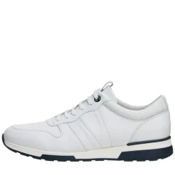 Van Lier Witte leren sneakers^Heren Sneakers