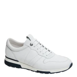 Van Lier Witte leren sneakers^Heren Sneakers