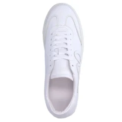 Manfield Witte leren sneakers^DAMES Sneakers
