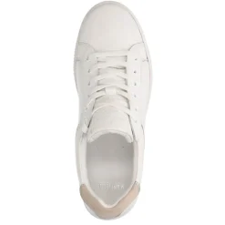 Manfield Witte leren sneakers^DAMES Sneakers