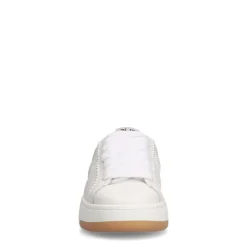 Manfield Witte leren sneakers^DAMES Sneakers