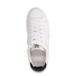 Manfield Witte leren sneakers^DAMES Sneakers