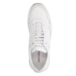 Van Lier Witte leren sneakers^Heren Sneakers