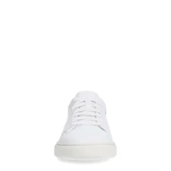 Manfield Witte leren sneakers^Heren Sneakers