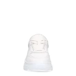 Manfield Witte leren sneakers^DAMES Sneakers