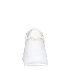 Manfield Witte leren sneakers^DAMES Sneakers