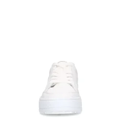 Manfield Witte leren sneakers^DAMES Sneakers