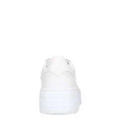 Manfield Witte leren sneakers^DAMES Sneakers