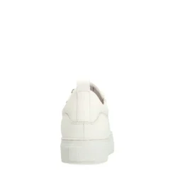 Manfield Witte leren sneakers^DAMES Sneakers
