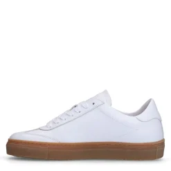 Manfield Witte leren sneakers^DAMES Sneakers