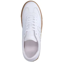 Manfield Witte leren sneakers^DAMES Sneakers