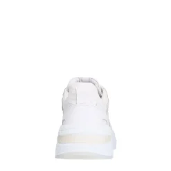 Manfield Witte leren sneakers^DAMES Sneakers