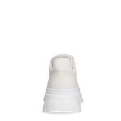 Manfield Witte leren sneakers^DAMES Sneakers