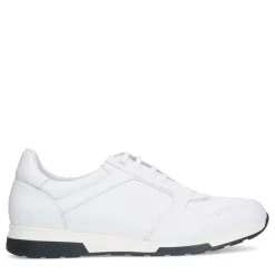 Van Lier Witte leren sneakers^Heren Sneakers