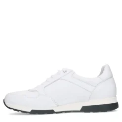Van Lier Witte leren sneakers^Heren Sneakers