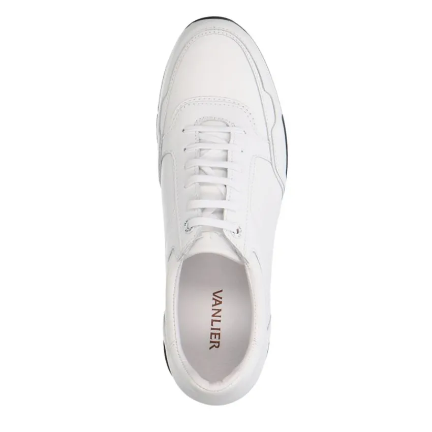 Van Lier Witte leren sneakers^Heren Sneakers