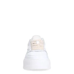 Manfield Witte leren sneakers^DAMES Sneakers