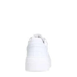 Manfield Witte leren sneakers^DAMES Sneakers