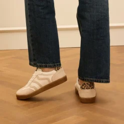 No Stress Witte leren sneakers^DAMES Sneakers