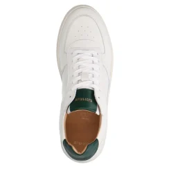 Manfield Witte leren sneakers^Heren Sneakers