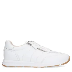 No Stress Witte leren sneakers met rits^DAMES Sneakers