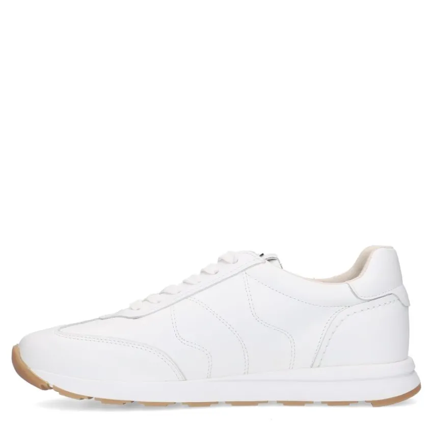 No Stress Witte leren sneakers met rits^DAMES Sneakers