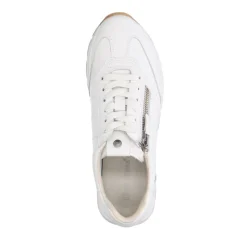 No Stress Witte leren sneakers met rits^DAMES Sneakers
