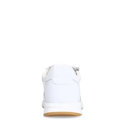 No Stress Witte leren sneakers met rits^DAMES Sneakers