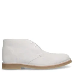 Manfield Witte suède verterschoenen^Heren Boots