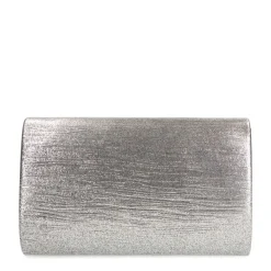 Manfield Zilveren clutch met strik^ Clutches