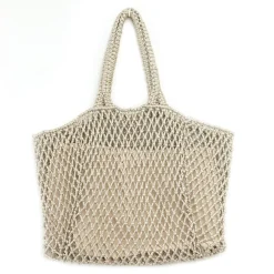 Manfield Zilveren gevlochten shopper^ Shoppers