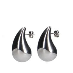 Manfield Zilverkleurige druppel oorbellen M^ Sieraden