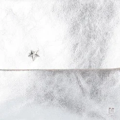 Manfield Zilverkleurige leren clutch^ Clutches