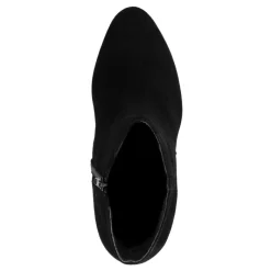 Manfield Zwarte enkellaarsjes met hak^DAMES Enkellaarsjes