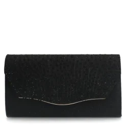 Manfield Zwarte glitter clutch^ Clutches