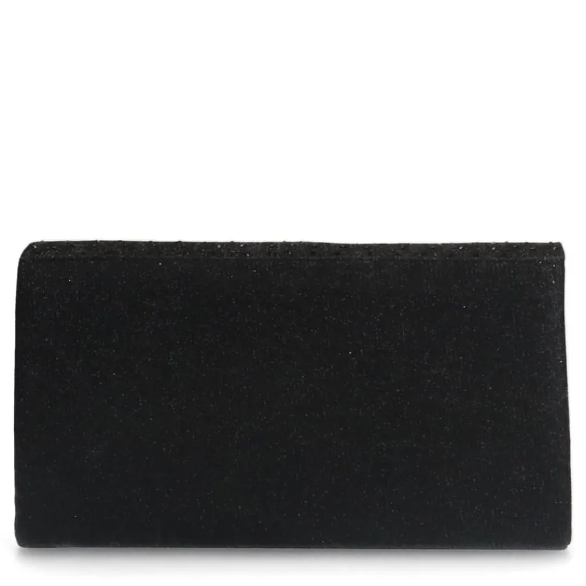Manfield Zwarte glitter clutch^ Clutches