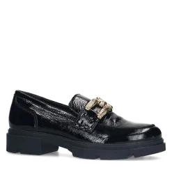 Manfield Zwarte lakleren loafers^DAMES Loafers