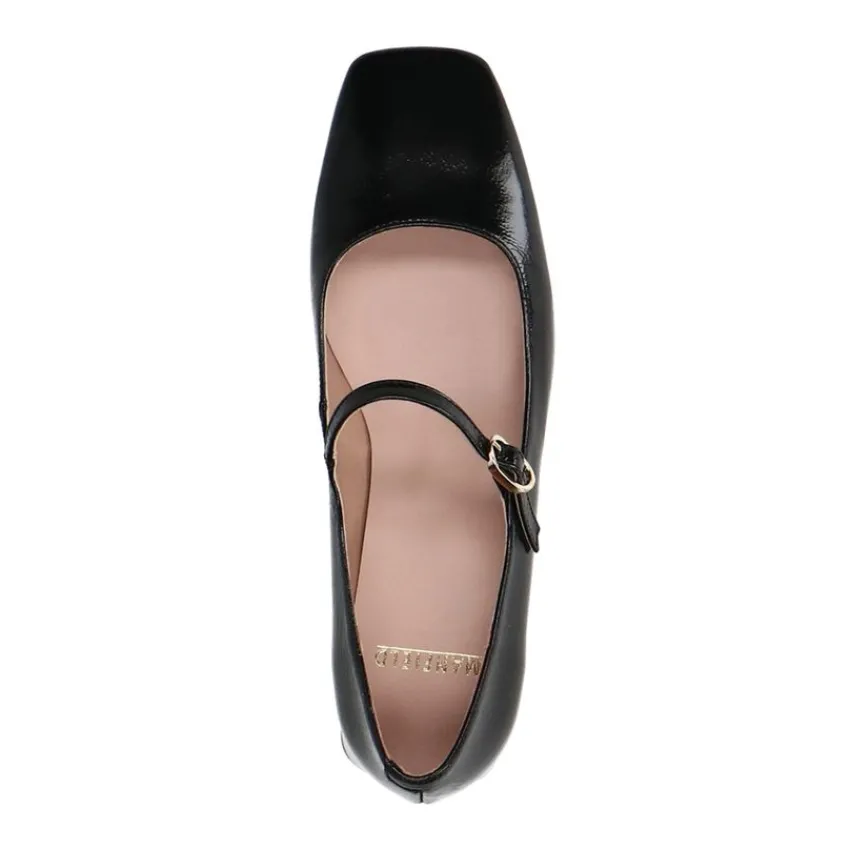 Manfield Zwarte lakleren Mary Jane pumps^DAMES Pumps
