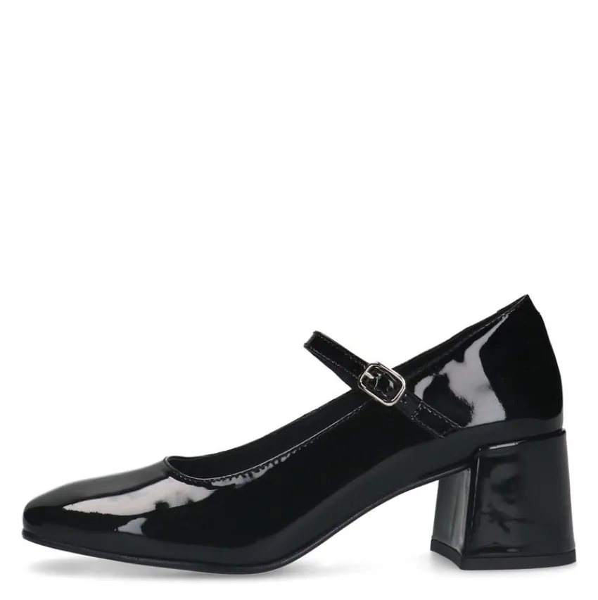Manfield Zwarte lakleren Mary Jane pumps^DAMES Pumps