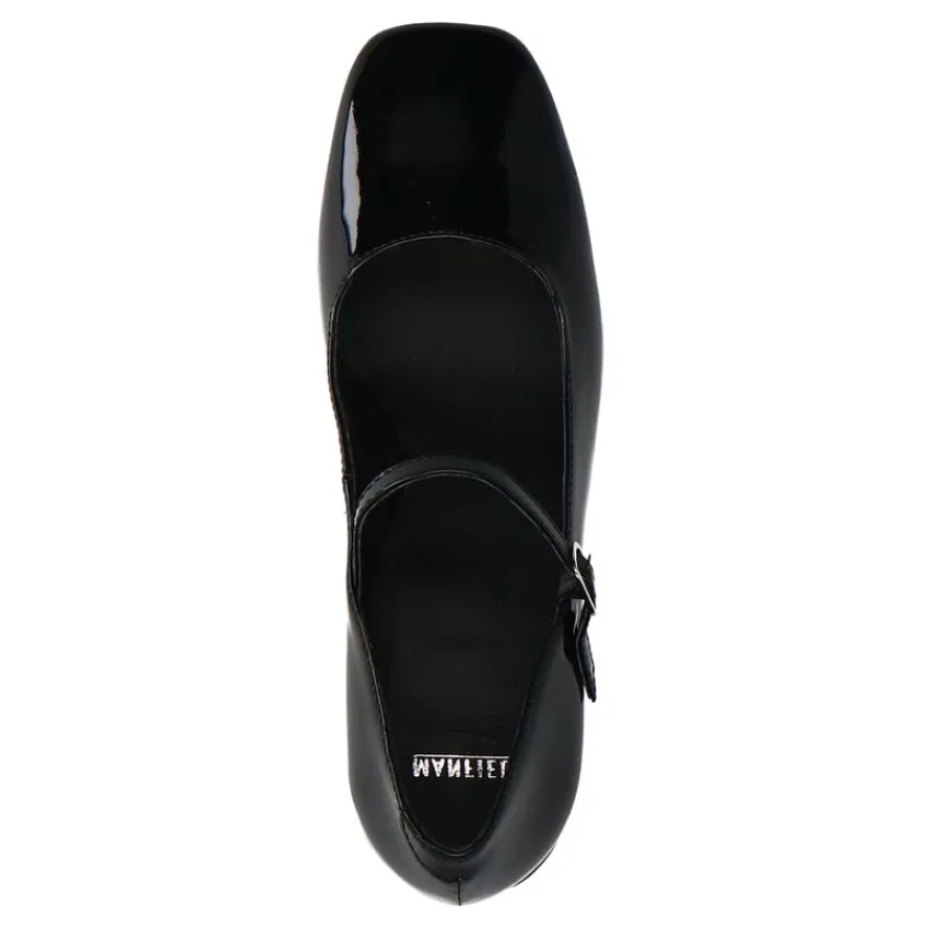 Manfield Zwarte lakleren Mary Jane pumps^DAMES Pumps