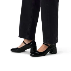 Manfield Zwarte lakleren Mary Jane pumps^DAMES Pumps