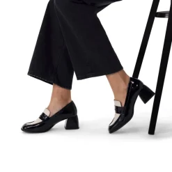 Manfield Zwarte lakleren pumps^DAMES Pumps