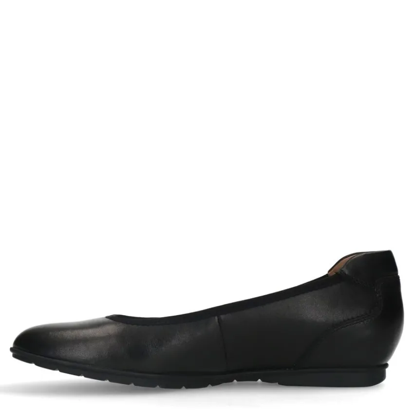 No Stress Zwarte leren ballerina's^DAMES Loafers