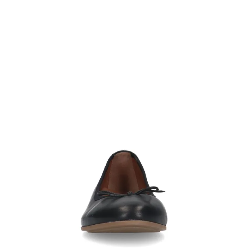 No Stress Zwarte leren ballerina's^DAMES Loafers