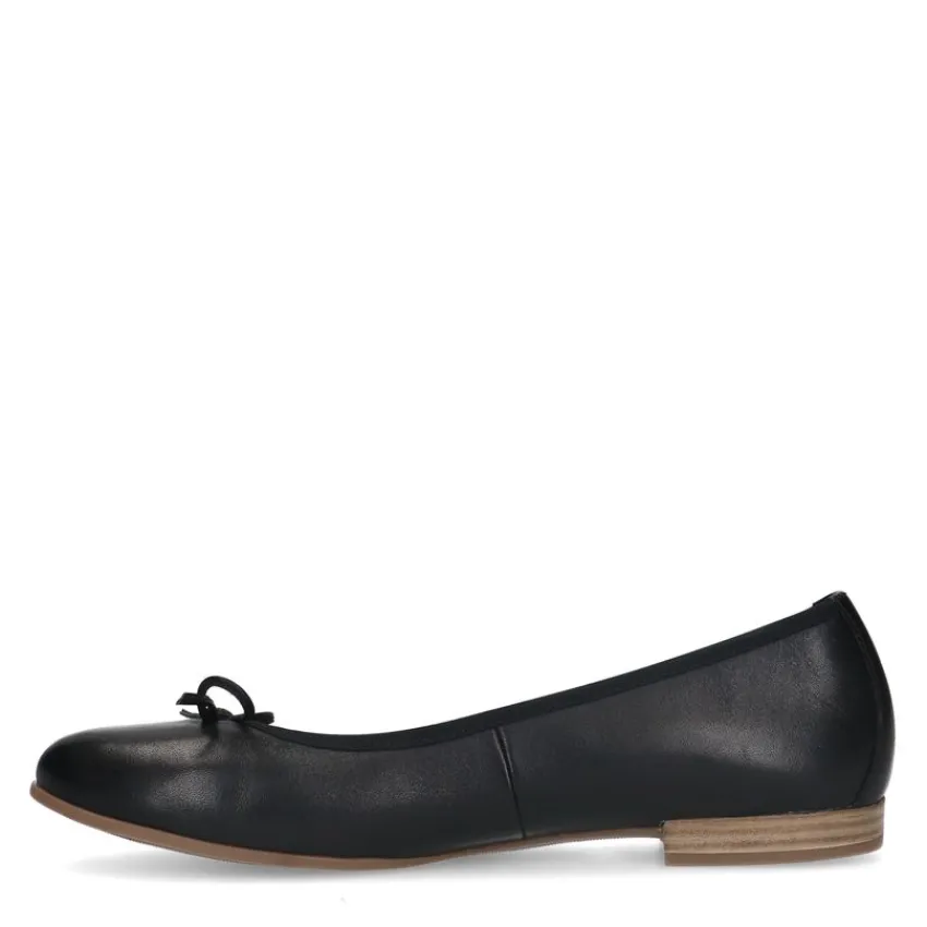 No Stress Zwarte leren ballerina's^DAMES Loafers