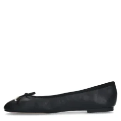 Manfield Zwarte leren ballerina's^DAMES Loafers